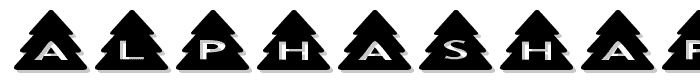AlphaShapes xmas trees font